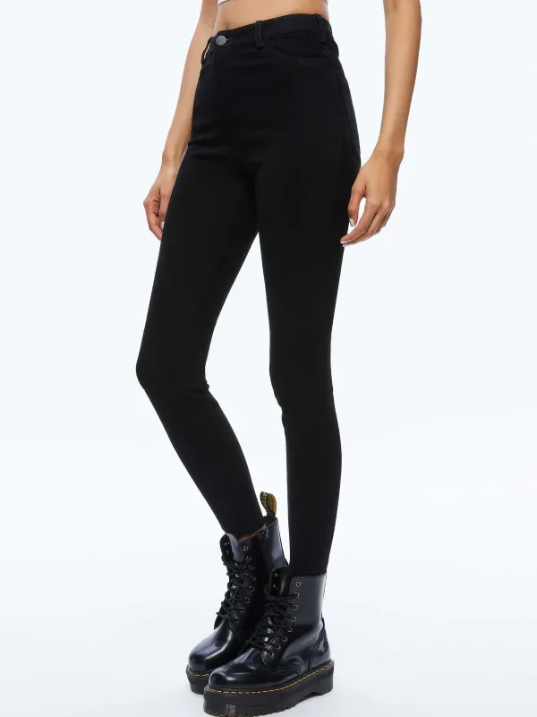 Alice and Olivia Mikah Single Button Suede Pant-Women Pants