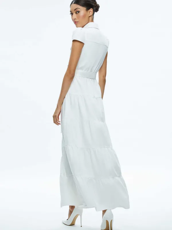 Alice and Olivia Miranda Maxi Denim Dress-Women Dresses