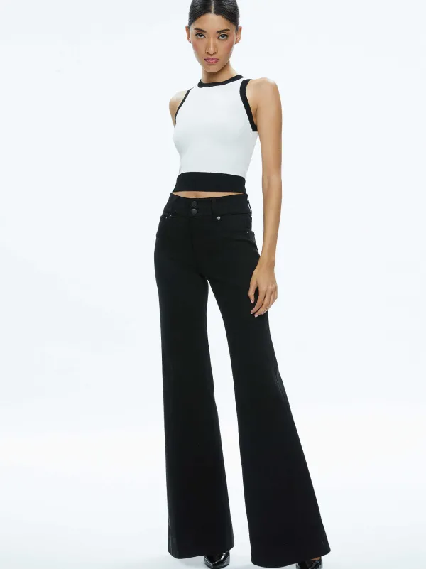 Alice and Olivia Missa 5 Pocket High Rise Wide Leg Jean-Women Pants
