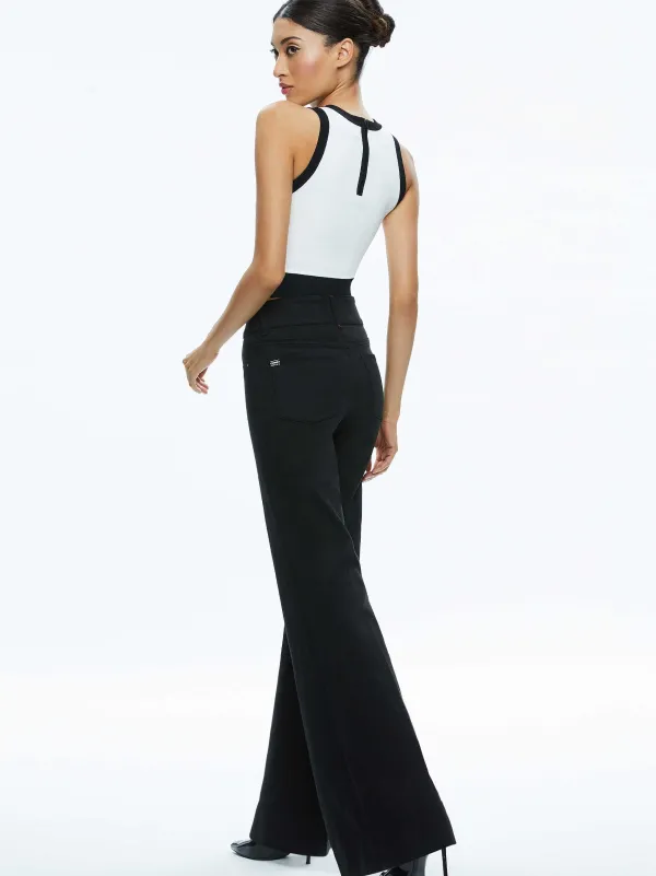 Alice and Olivia Missa 5 Pocket High Rise Wide Leg Jean-Women Pants