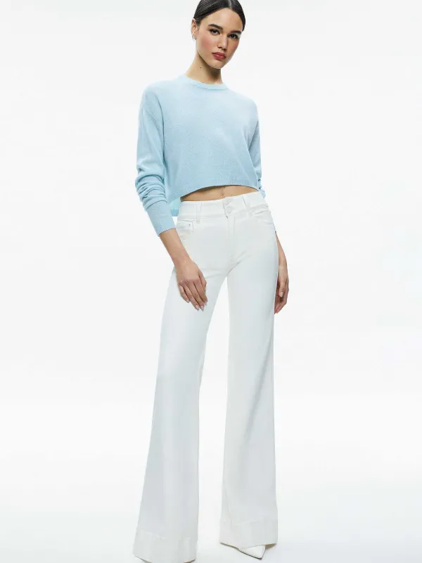 Alice and Olivia Missa 5 Pocket High Rise Wide Leg Jean-Women Pants