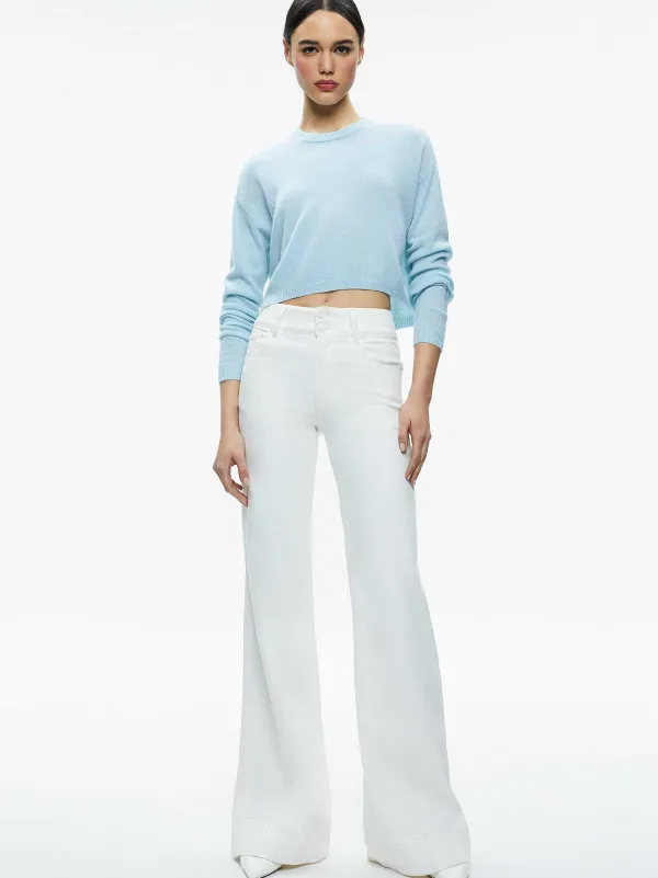 Alice and Olivia Missa 5 Pocket High Rise Wide Leg Jean-Women Pants