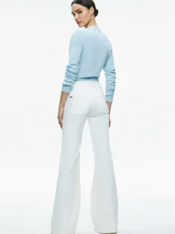Alice and Olivia Missa 5 Pocket High Rise Wide Leg Jean-Women Pants