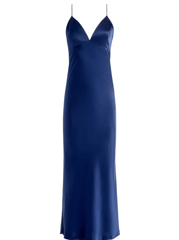 Alice and Olivia Montana Lace Up Back Maxi Gown-Women Dresses