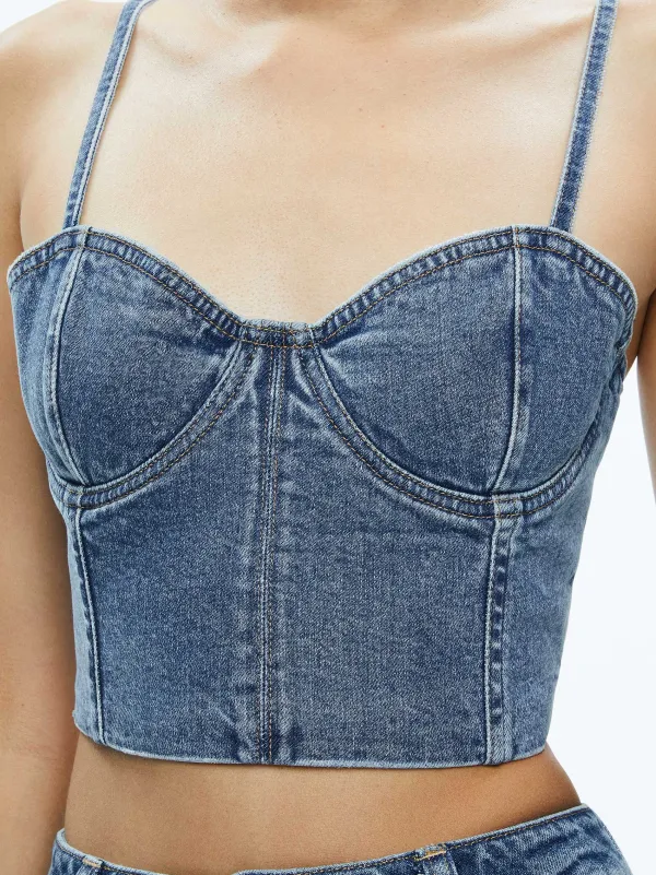 Alice and Olivia Natacha Spaghetti Strap Bustier-Women Tops