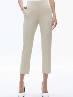 Alice and Olivia Nicky Chino Waistband Slim Ankle Pant-Women Pants