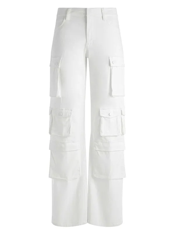 Alice and Olivia Olympia Mid Rise Baggy Cargo Pants-Women Pants