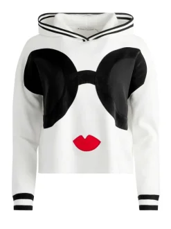 Alice and Olivia Oscar Staceface Hoodie-Women Sweaters
