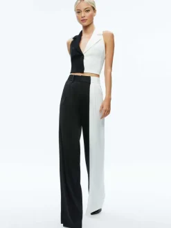 Alice and Olivia Pompey Color Block Pant-Women Pants