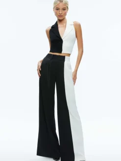 Alice and Olivia Pompey Color Block Pant-Women Pants