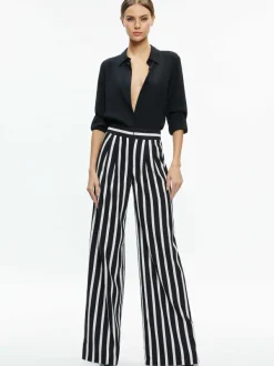 Alice and Olivia Pompey High Waisted Pleated Pants-Women Pants