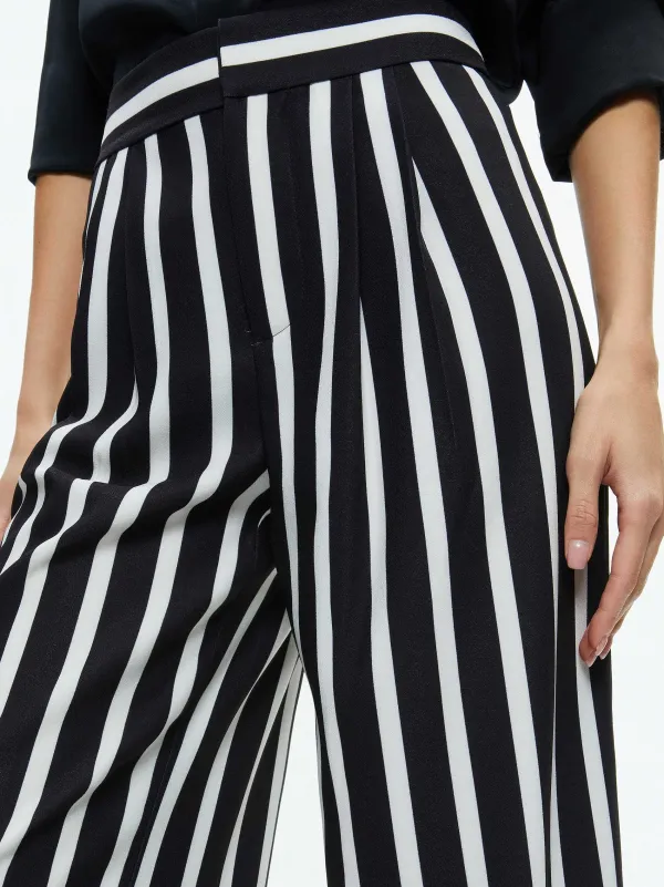 Alice and Olivia Pompey High Waisted Pleated Pants-Women Pants