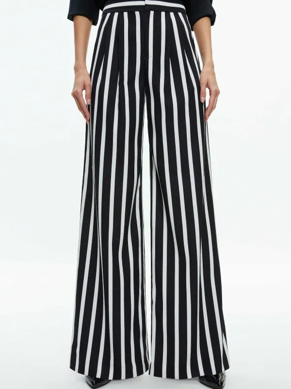 Alice and Olivia Pompey High Waisted Pleated Pants-Women Pants