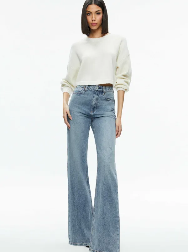 Alice and Olivia Posey Crewneck Sweater-Women Sweaters