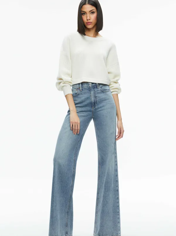 Alice and Olivia Posey Crewneck Sweater-Women Sweaters