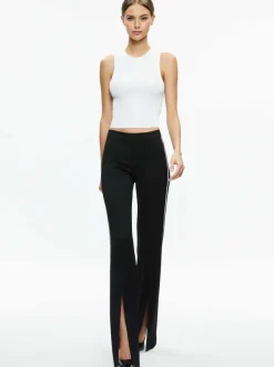 Alice and Olivia Princess Contrast Piping Pant-Women Pants