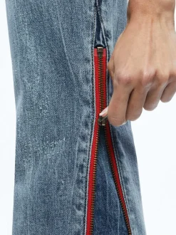 Alice and Olivia Rey Side Zipper Wide Leg Jean-Women Pants