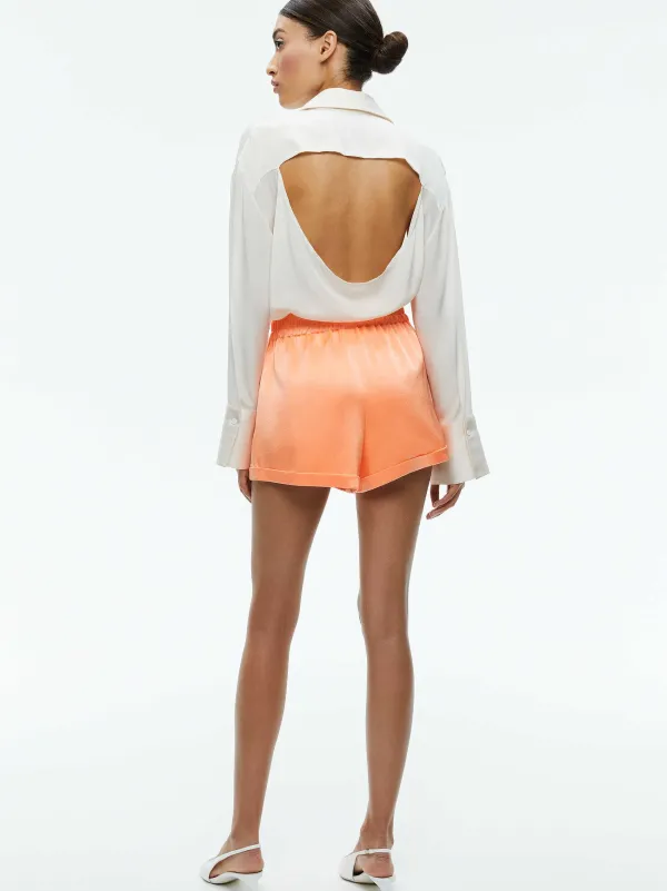Alice and Olivia Richie Cuffed Low Rise Boxer Short-Women Shorts