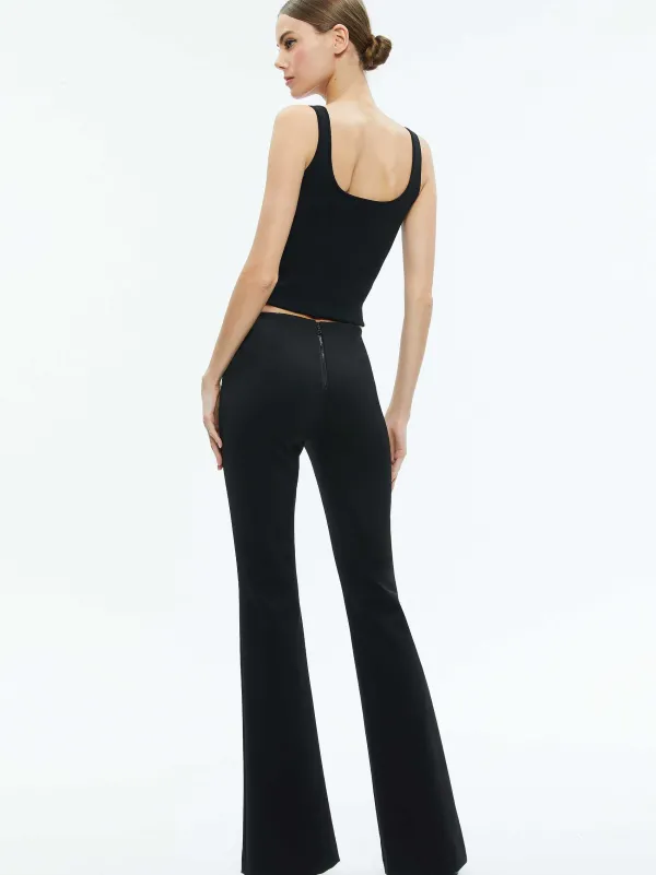 Alice and Olivia Rmp Back Zip Bootcut Pant-Women Pants