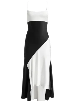Alice and Olivia Rosa Asymmetrical Slip Dress-Women Dresses