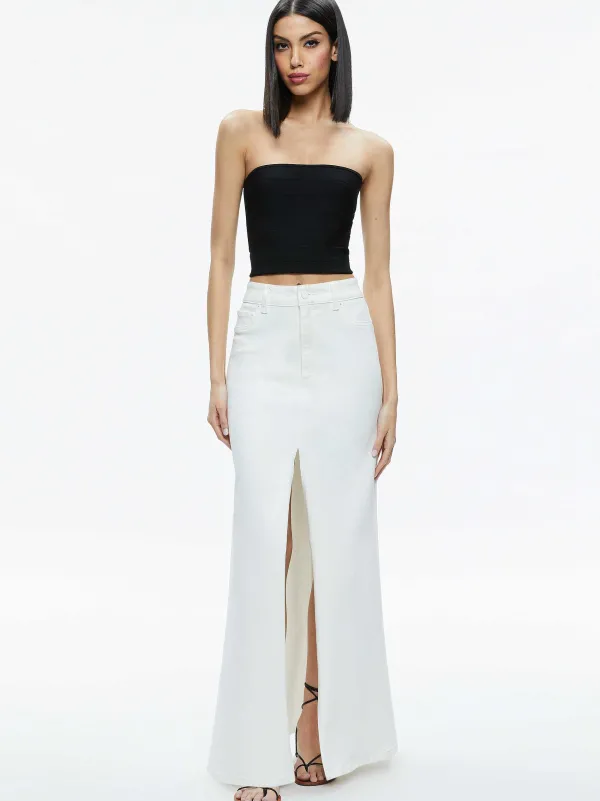 Alice and Olivia Rye High Rise Maxi Skirt-Women Skirts