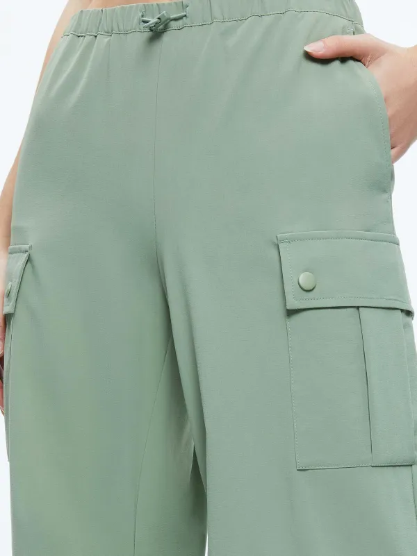 Alice and Olivia Shara Mid Rise Parachute Cargo Pants-Women Pants