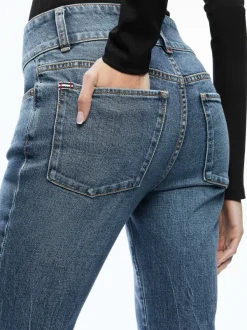 Alice and Olivia Stacey Godet Bell Flare Jean-Women Pants