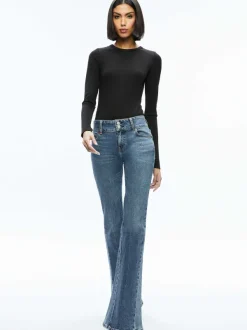 Alice and Olivia Stacey Godet Bell Flare Jean-Women Pants