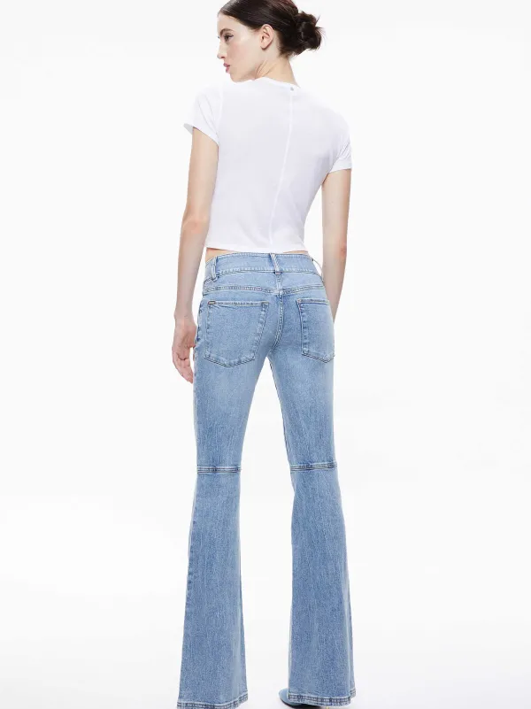 Alice and Olivia Stacey Low Rise Bell Bottom Jean-Women Pants