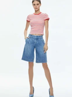 Alice and Olivia Tess Baby Tee-Women Tops