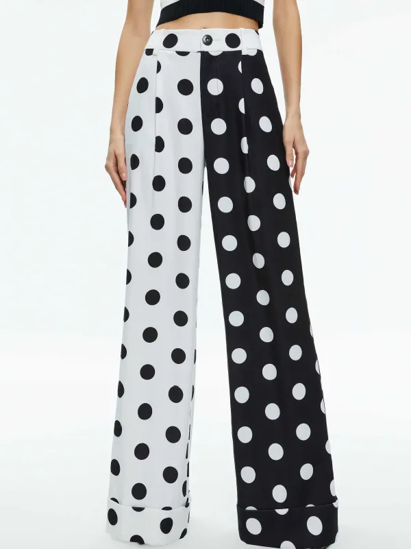 Alice and Olivia Tomasa Cuffed Trouser-Women Pants