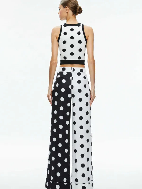 Alice and Olivia Tomasa Cuffed Trouser-Women Pants