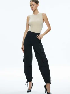 Alice and Olivia Tonita Ribbed Tank-Women Tops