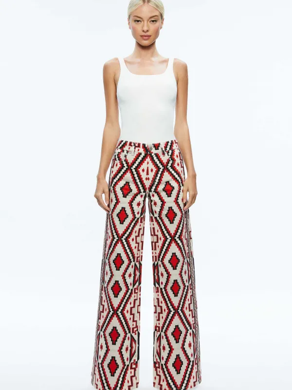 Alice and Olivia Trish Mid Rise Baggy Jean-Women Pants