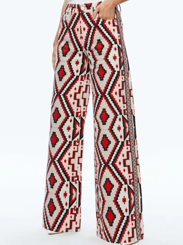Alice and Olivia Trish Mid Rise Baggy Jean-Women Pants