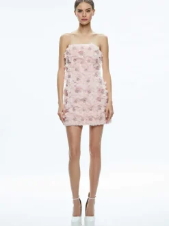 Alice and Olivia Velia Embellished Strapless Mini Dress-Women Dresses
