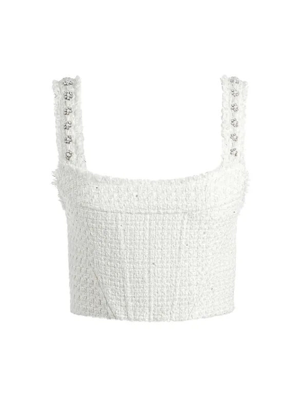Alice and Olivia Vicenta Embellished Structured Corset-Women Tops