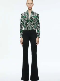 Alice and Olivia Willa Placket Top-Women Tops